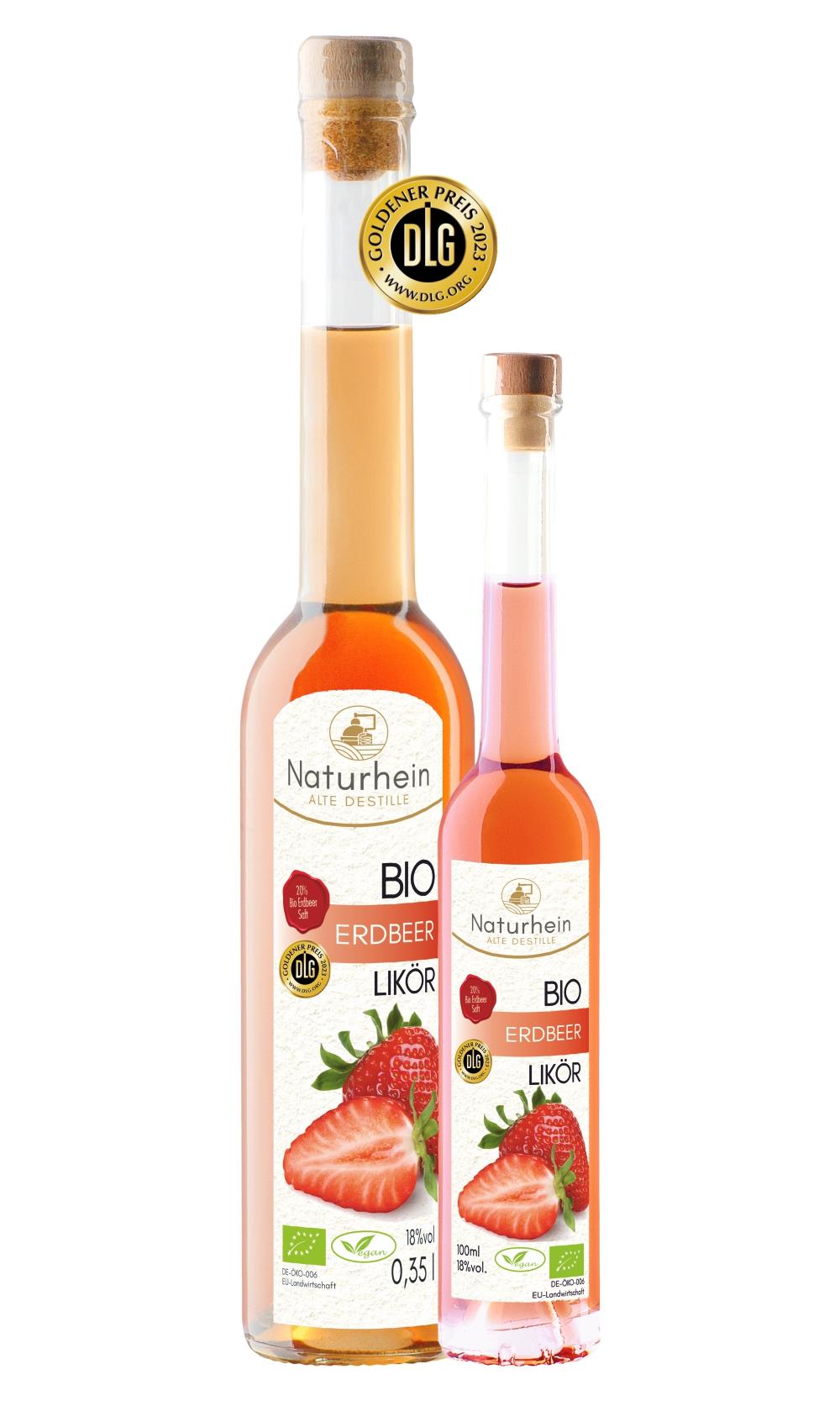 Bio Erdbeer Likör – harmonisch fruchtig-aromatisch mit 20 % Bio Saft